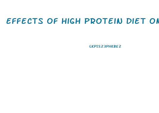 Effects Of High Protein Diet On Weight Loss