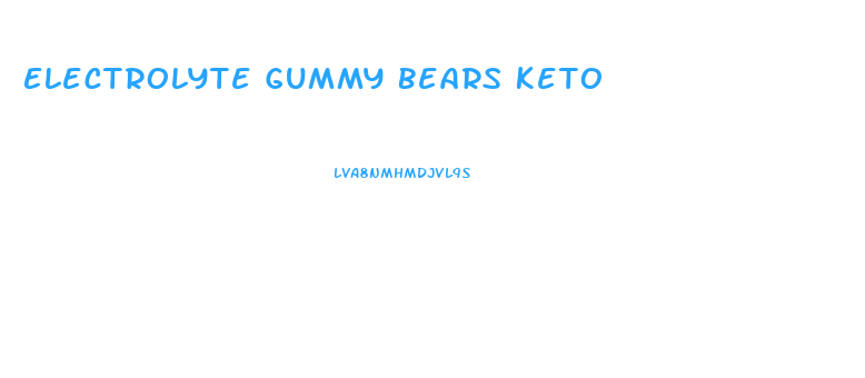 Electrolyte Gummy Bears Keto