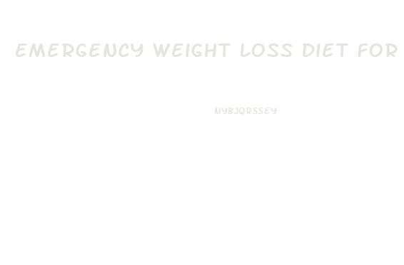 Emergency Weight Loss Diet For Surgery