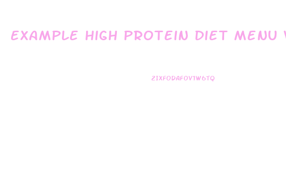 Example High Protein Diet Menu Weight Loss
