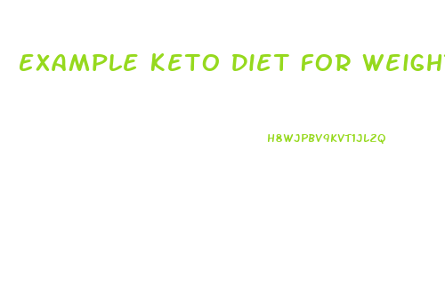 Example Keto Diet For Weight Loss