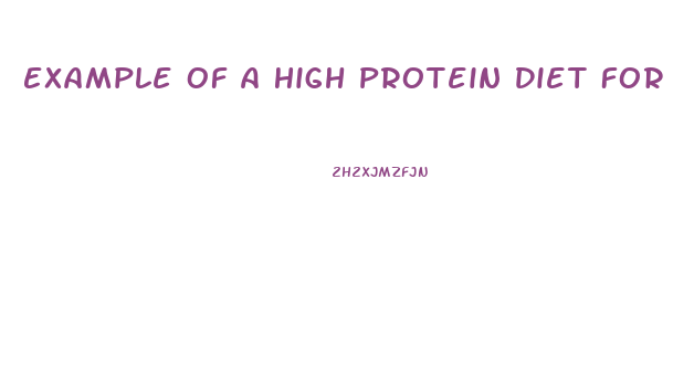 Example Of A High Protein Diet For Weight Loss