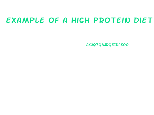 Example Of A High Protein Diet For Weight Loss