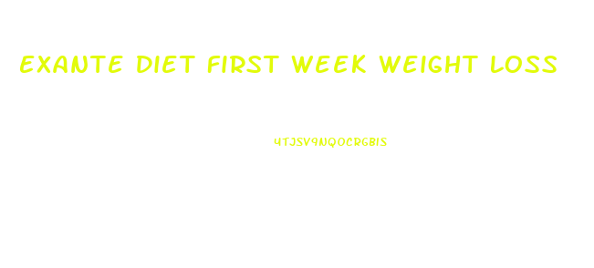 Exante Diet First Week Weight Loss