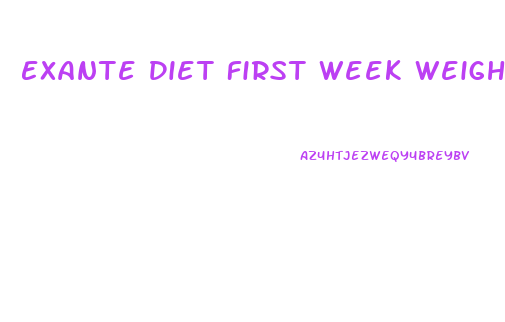 Exante Diet First Week Weight Loss