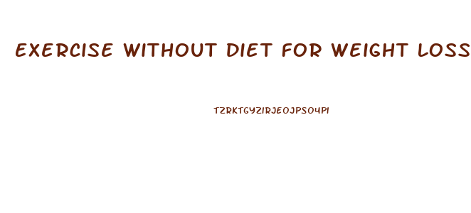 Exercise Without Diet For Weight Loss