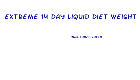 Extreme 14 Day Liquid Diet Weight Loss Results
