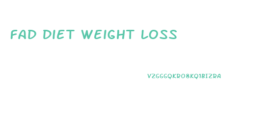 Fad Diet Weight Loss