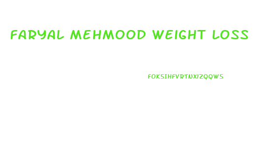 Faryal Mehmood Weight Loss Diet Plan