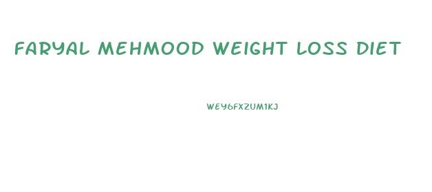 Faryal Mehmood Weight Loss Diet