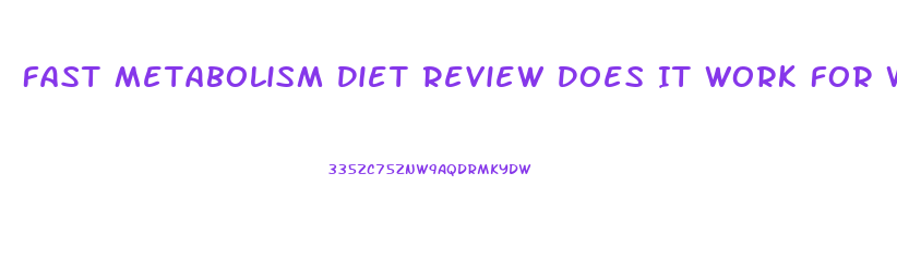 Fast Metabolism Diet Review Does It Work For Weight Loss