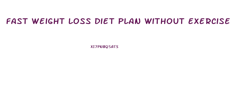 Fast Weight Loss Diet Plan Without Exercise