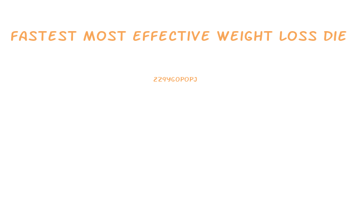 Fastest Most Effective Weight Loss Diet