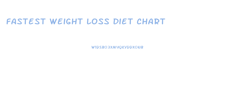 Fastest Weight Loss Diet Chart