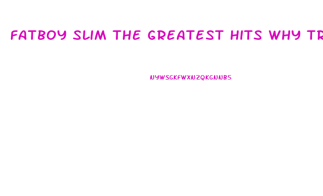 Fatboy Slim The Greatest Hits Why Try Harder