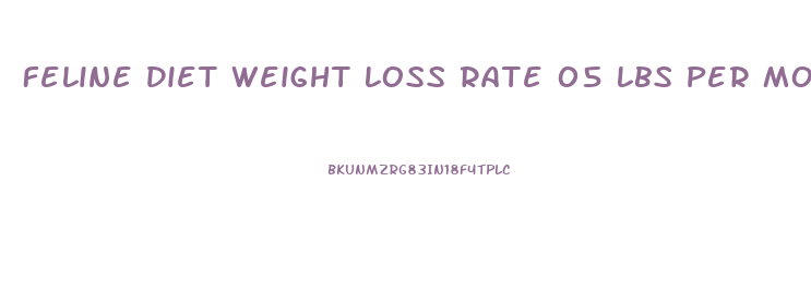 Feline Diet Weight Loss Rate 05 Lbs Per Monthg