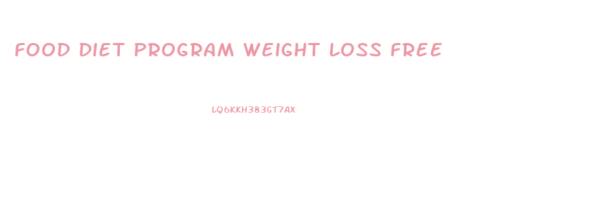 Food Diet Program Weight Loss Free