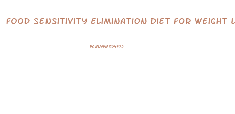 Food Sensitivity Elimination Diet For Weight Loss