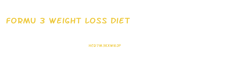Formu 3 Weight Loss Diet