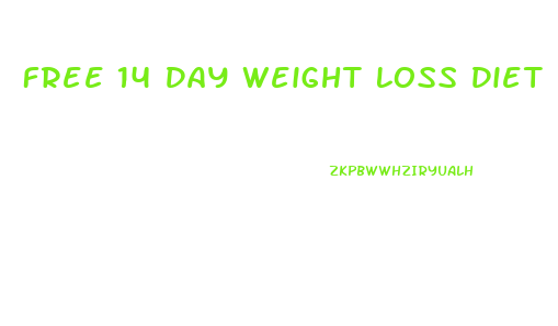 Free 14 Day Weight Loss Diet