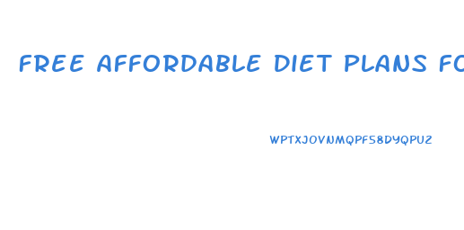 Free Affordable Diet Plans For Weight Loss