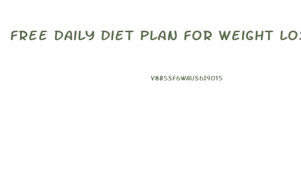 Free Daily Diet Plan For Weight Loss