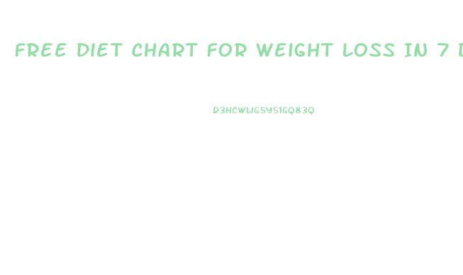 Free Diet Chart For Weight Loss In 7 Days