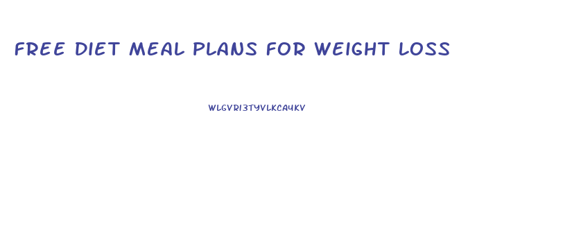 Free Diet Meal Plans For Weight Loss