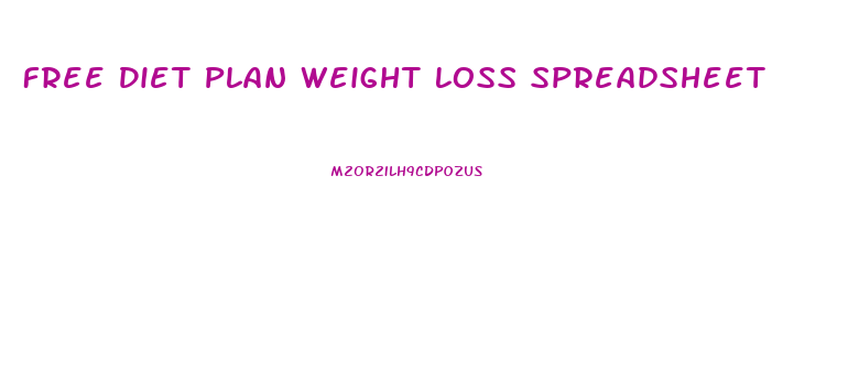 Free Diet Plan Weight Loss Spreadsheet