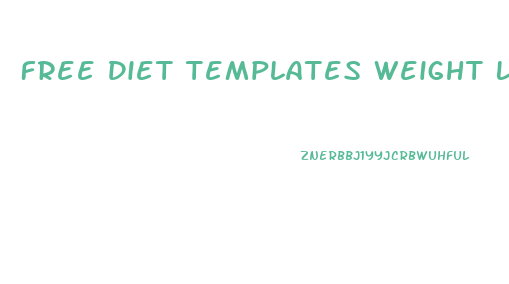Free Diet Templates Weight Loss Images