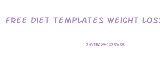 Free Diet Templates Weight Loss Images