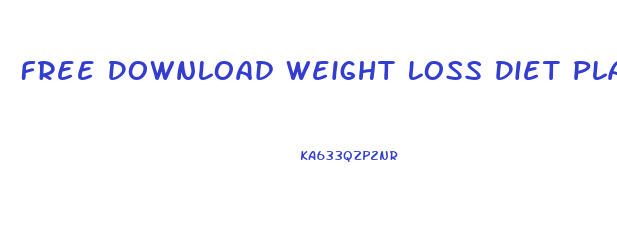 Free Download Weight Loss Diet Plan