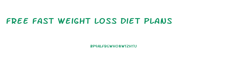 Free Fast Weight Loss Diet Plans