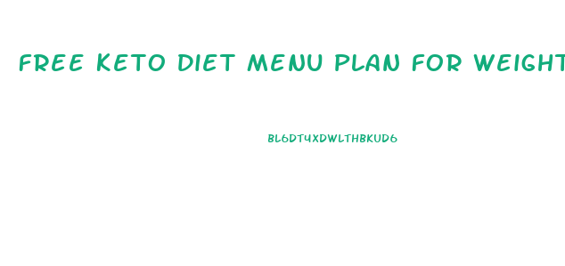Free Keto Diet Menu Plan For Weight Loss