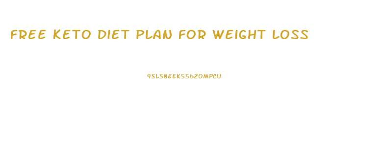 Free Keto Diet Plan For Weight Loss