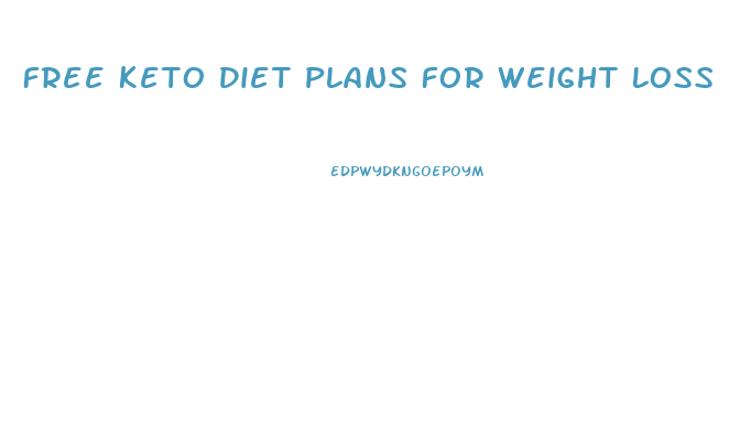 Free Keto Diet Plans For Weight Loss