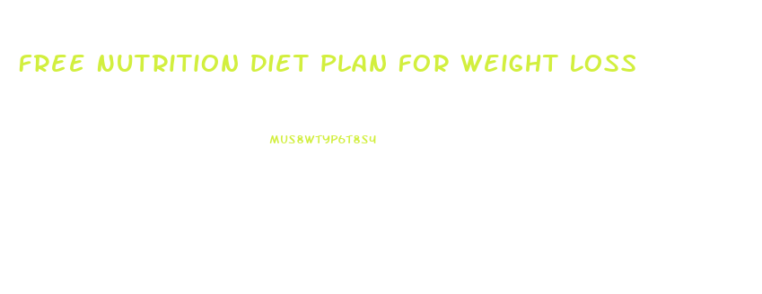 Free Nutrition Diet Plan For Weight Loss