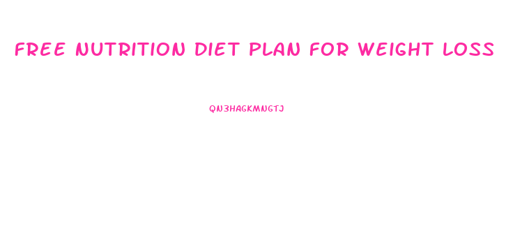Free Nutrition Diet Plan For Weight Loss