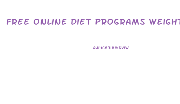 Free Online Diet Programs Weight Loss