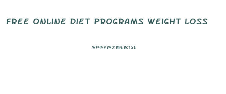 Free Online Diet Programs Weight Loss