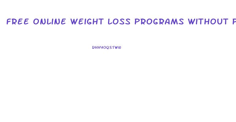 Free Online Weight Loss Programs Without Pills