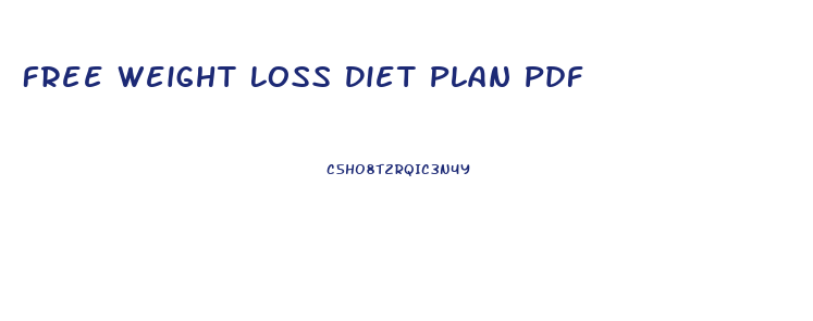 Free Weight Loss Diet Plan Pdf