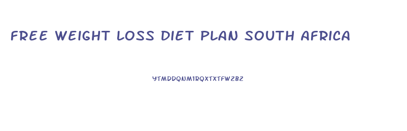 Free Weight Loss Diet Plan South Africa