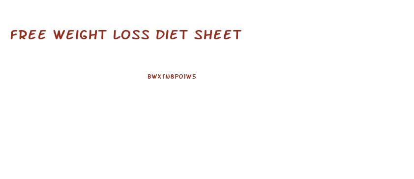 Free Weight Loss Diet Sheet