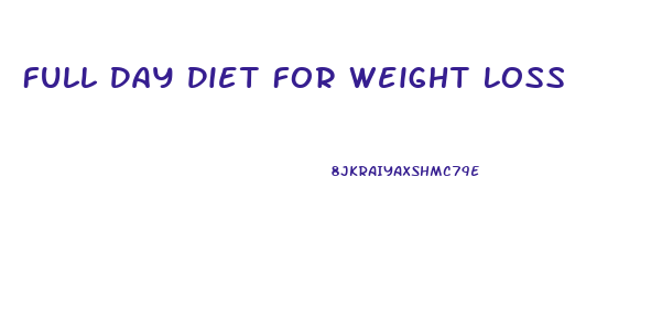 Full Day Diet For Weight Loss