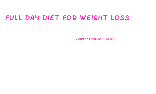 Full Day Diet For Weight Loss