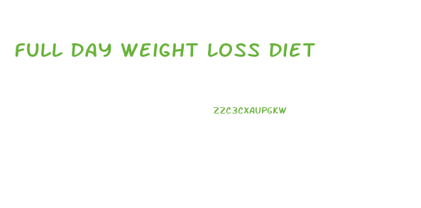 Full Day Weight Loss Diet