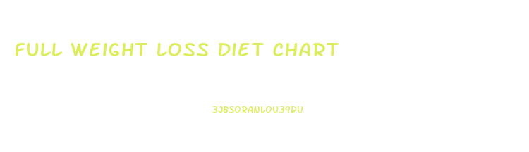 Full Weight Loss Diet Chart