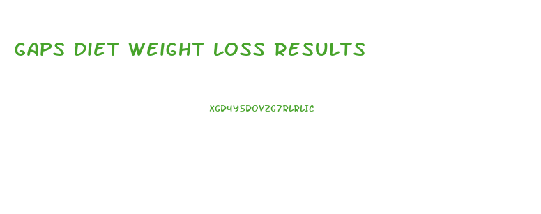 Gaps Diet Weight Loss Results