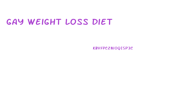 Gay Weight Loss Diet